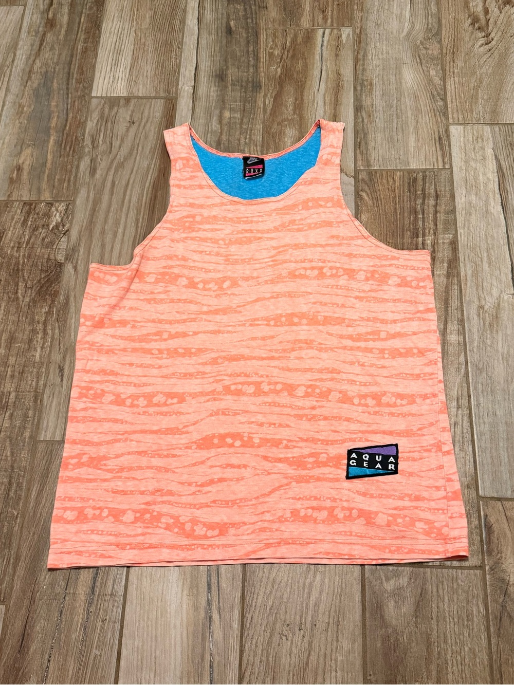 Nike Vintage Aqua Gear Orange Athletic Tank Top